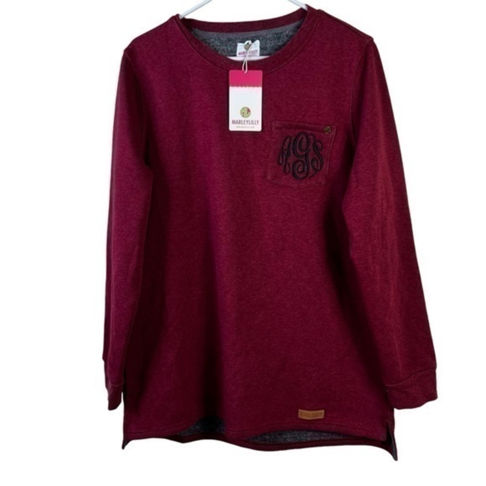 Monogrammed Crewneck Sweatshirt MarleyLilly Size L